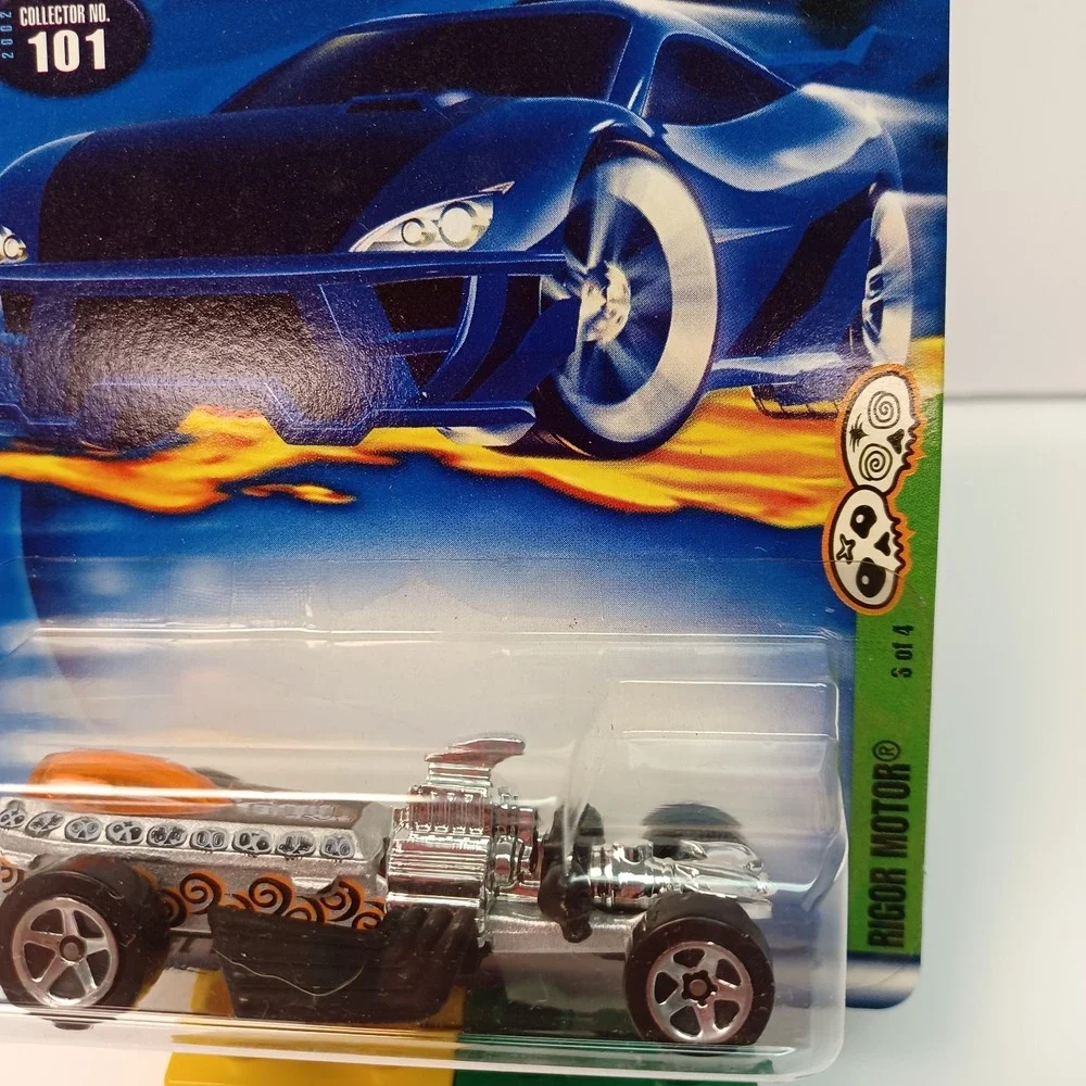 Vintage 2002 Hot Wheels #101 Rigor Motor Silver HW Grave Rave 1:64 Highway 35